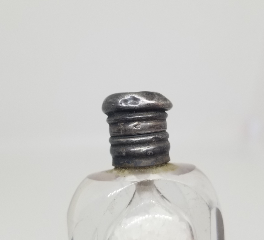 OSMANLI DÖNEMİ ÇOK NADİR GÜMÜŞ KAPAKLI GÜL YAĞI ŞİŞESİ