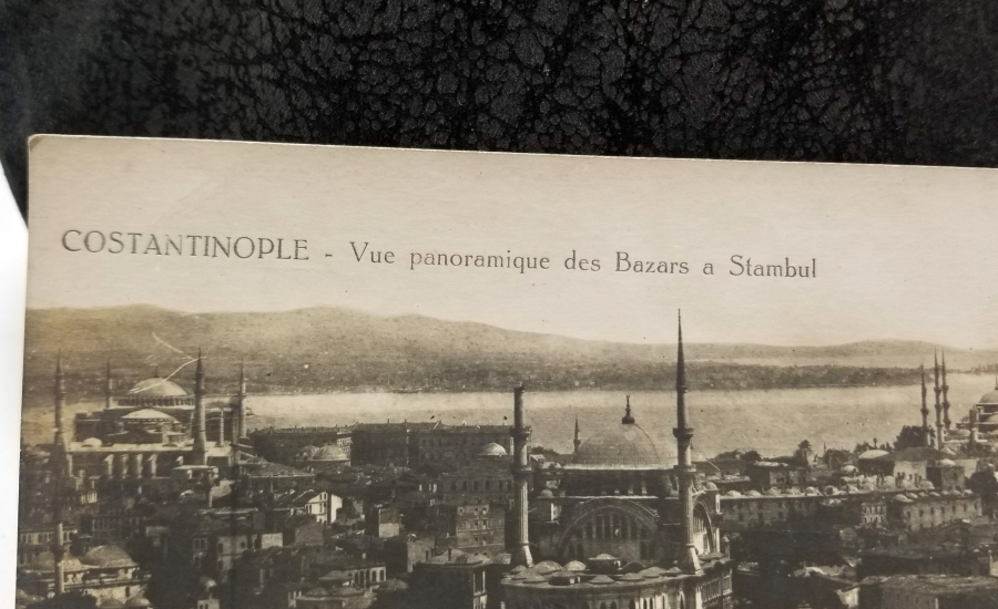 KAPALIÇARŞI VE AYASOFYA CAMİ GÖRSELLİ OSMANLI DÖNEMİ NADİR KARTPOSTAL