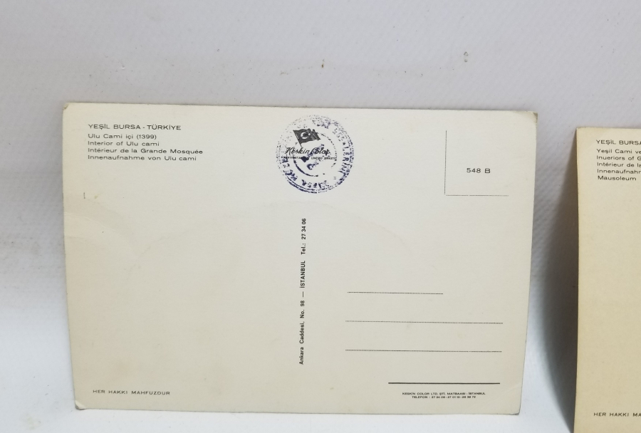 ÇEŞİTLİ ÖNEMLİ DİNİ YERLERİN GÖRSELLERİ BULUNAN ANTİKA KARTPOSTAL LOTU