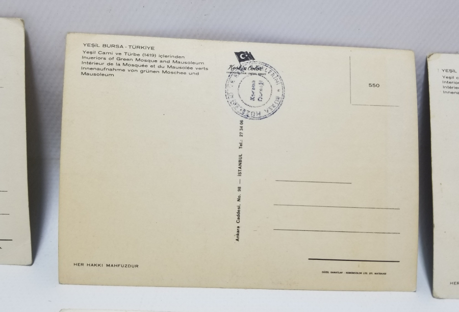 ÇEŞİTLİ ÖNEMLİ DİNİ YERLERİN GÖRSELLERİ BULUNAN ANTİKA KARTPOSTAL LOTU