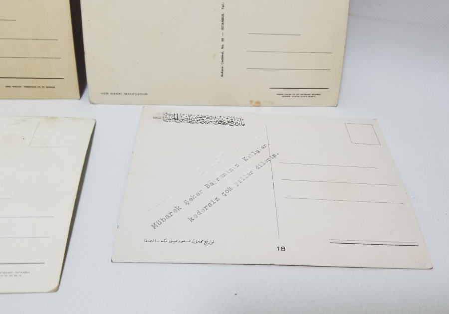 ÇEŞİTLİ ÖNEMLİ DİNİ YERLERİN GÖRSELLERİ BULUNAN ANTİKA KARTPOSTAL LOTU