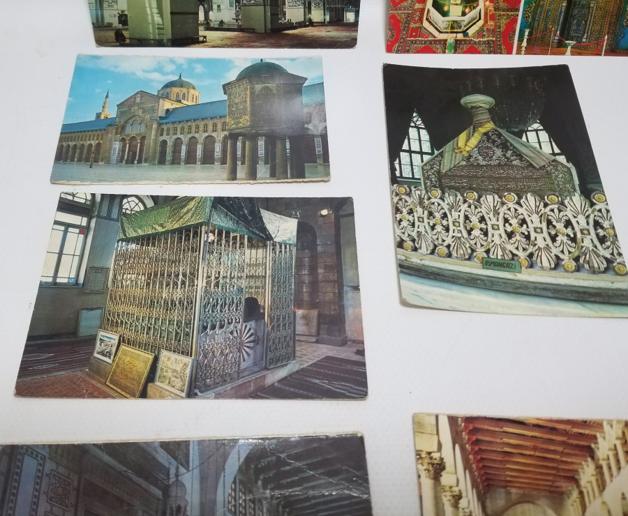 ÇEŞİTLİ ÖNEMLİ DİNİ YERLERİN GÖRSELLERİ BULUNAN ANTİKA KARTPOSTAL LOTU