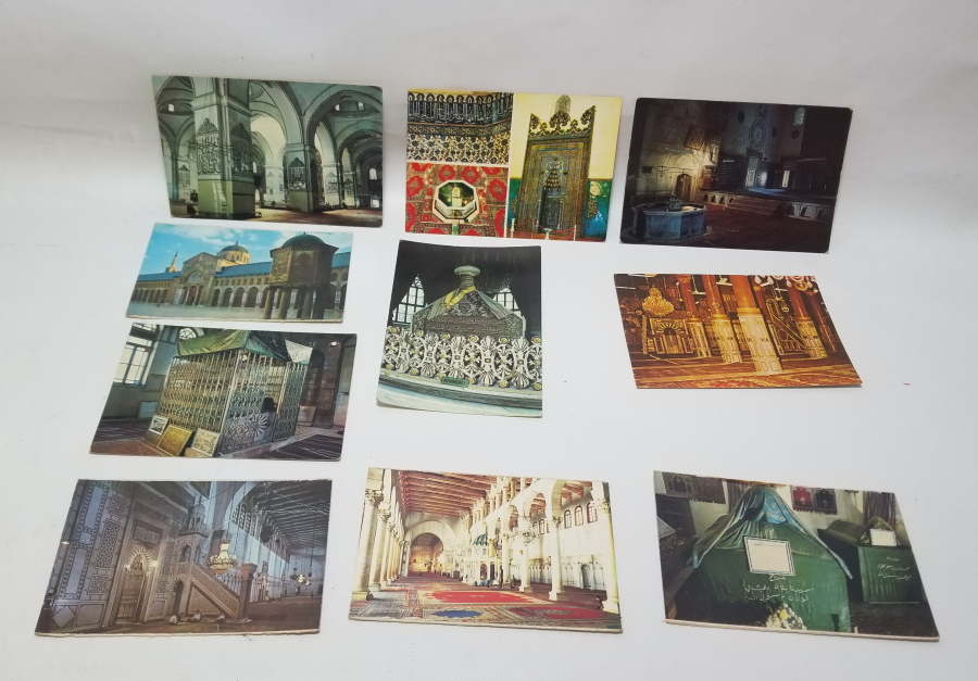ÇEŞİTLİ ÖNEMLİ DİNİ YERLERİN GÖRSELLERİ BULUNAN ANTİKA KARTPOSTAL LOTU