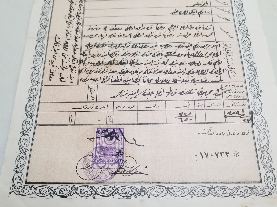 CUMHURİYET BAŞLARI OSMANLICA YAZILI SENED-İ HAKANİ