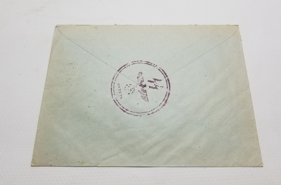 ÜZERİ NAZİ DAMGALI VE HİTLER PULLU 2. DÜNYA SAVAŞI ANTİKA MEKTUP ZARFI