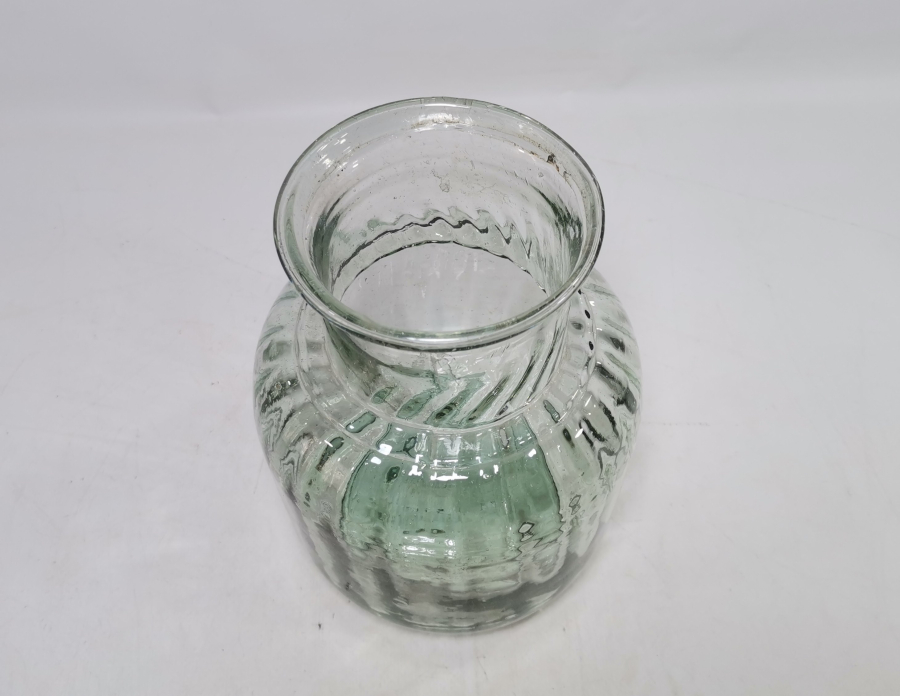 OSMANLI DÖNEMİ KOPARMA İŞÇİLİKLİ CAM ŞEKERCİ KAVANOZU