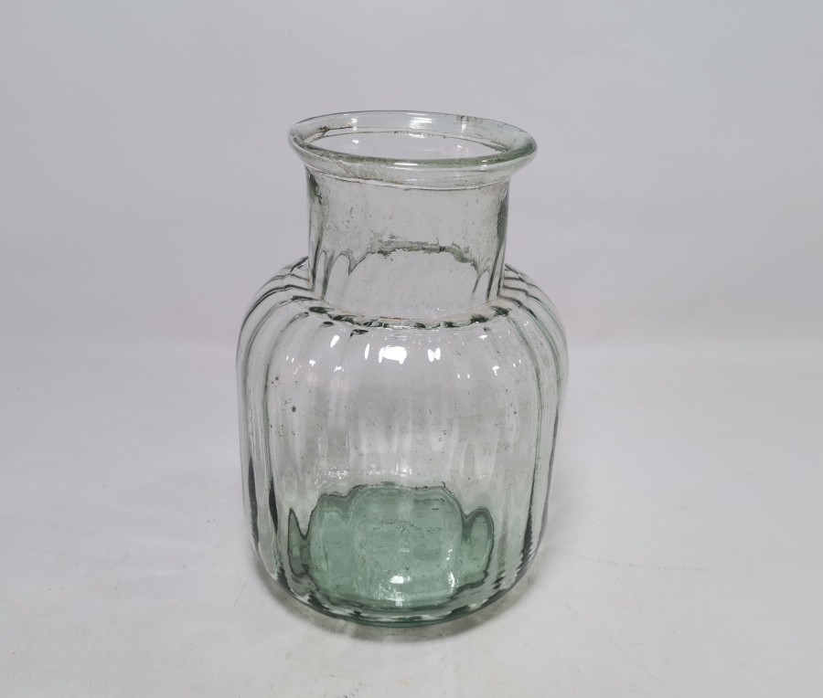 OSMANLI DÖNEMİ KOPARMA İŞÇİLİKLİ CAM ŞEKERCİ KAVANOZU