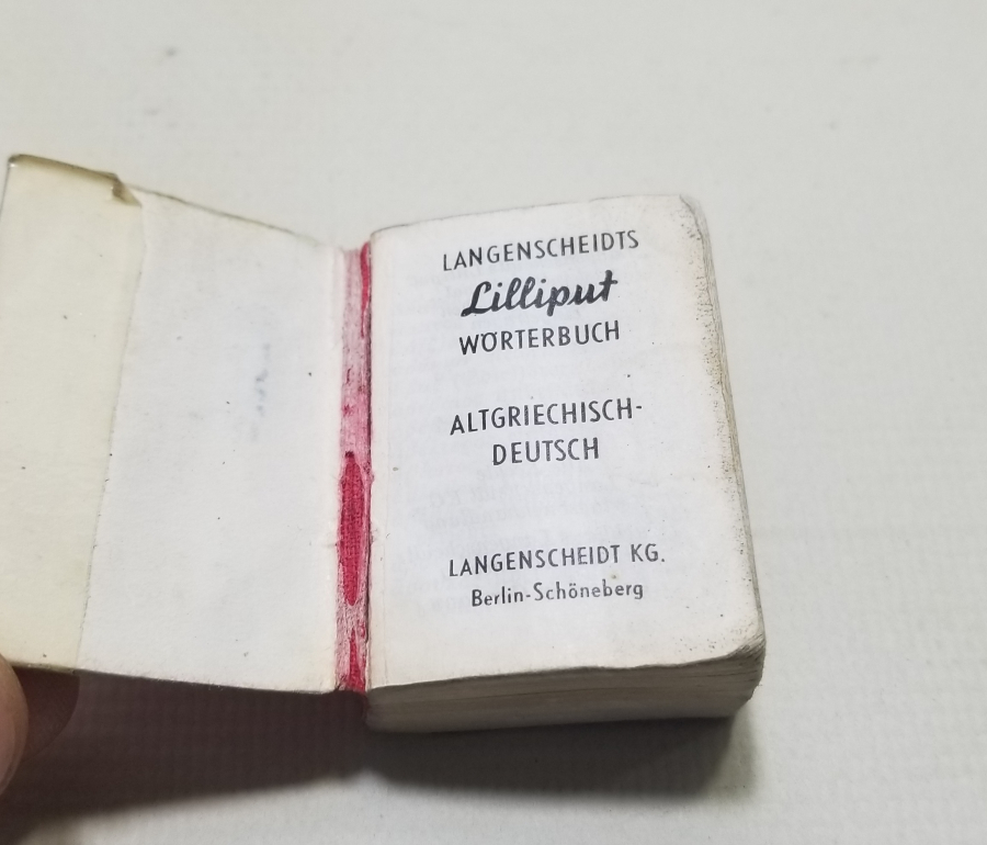 ALMAN BASKISI NADİR ALMAN ANTİKA ALMANCA - YUNANCA MİNİ CEP SÖZLÜĞÜ