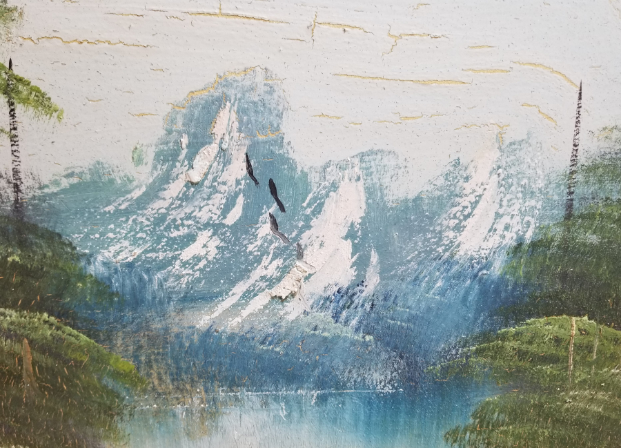 TUVAL ÜZERİ YAĞLI BOYA ANTİKA MANZARA TABLOSU