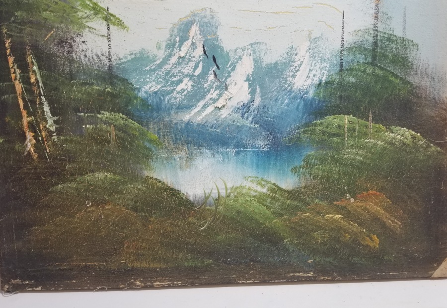 TUVAL ÜZERİ YAĞLI BOYA ANTİKA MANZARA TABLOSU