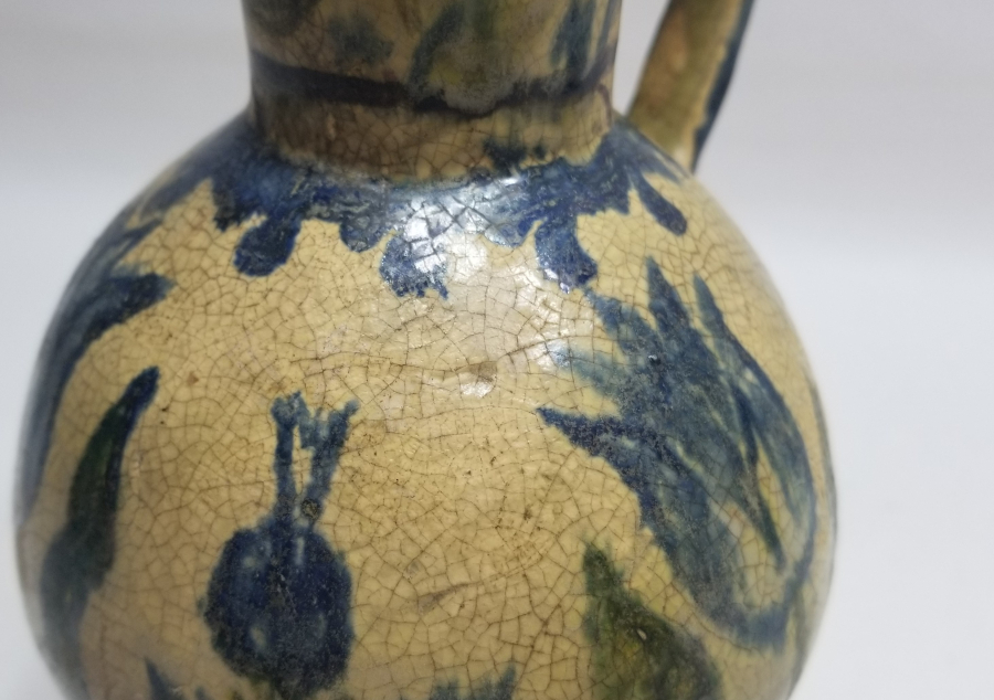 ÜZERİ LALE MOTİFLİ OSMANLI DÖNEMİ NADİR TİPTE KÜTAHYA KARAF - BARDAK