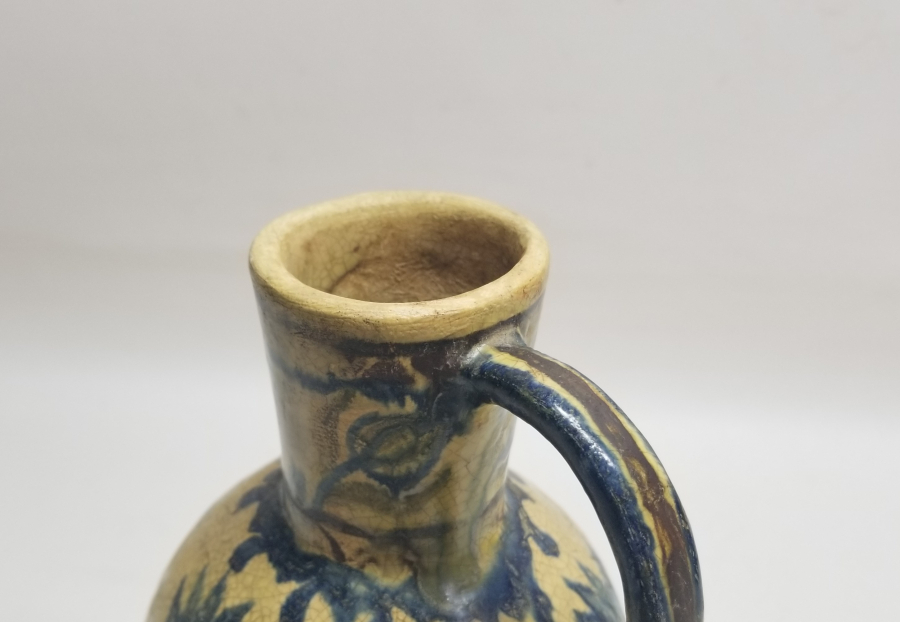 ÜZERİ LALE MOTİFLİ OSMANLI DÖNEMİ NADİR TİPTE KÜTAHYA KARAF - BARDAK