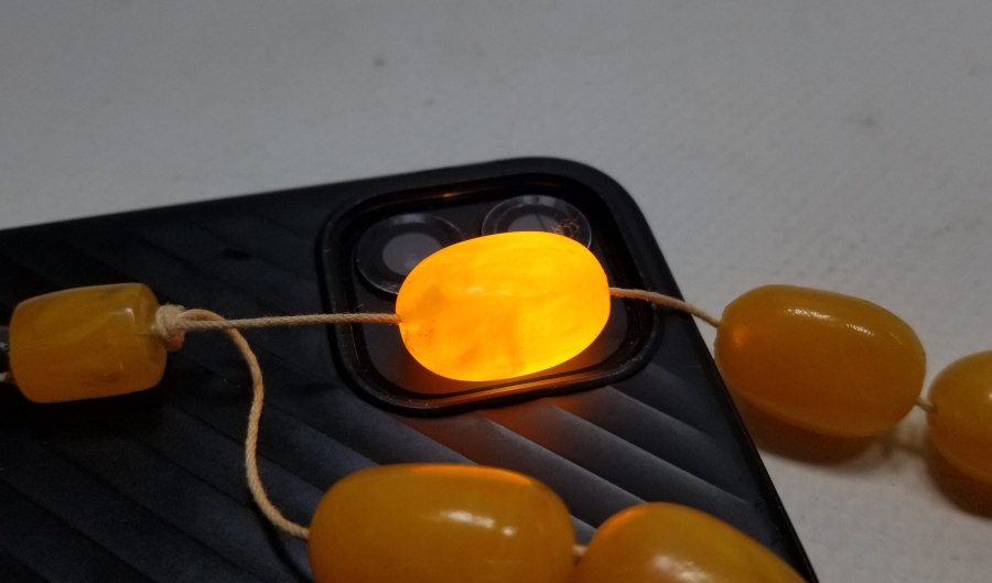 DAMLA KEHRİBAR GÖRÜNÜMLÜ ANTİKA PLASTİK TESPİH