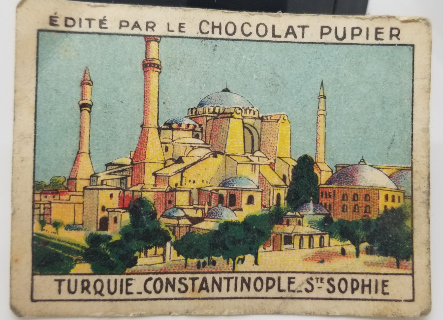 AYASOFYA CAMİ GÖRSELLİ OSMANLI DÖNEMİ NADİR ÇİKOLATA KARTI