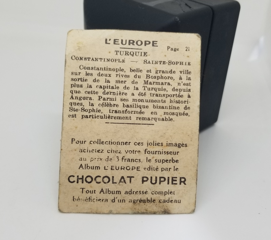 AYASOFYA CAMİ GÖRSELLİ OSMANLI DÖNEMİ NADİR ÇİKOLATA KARTI