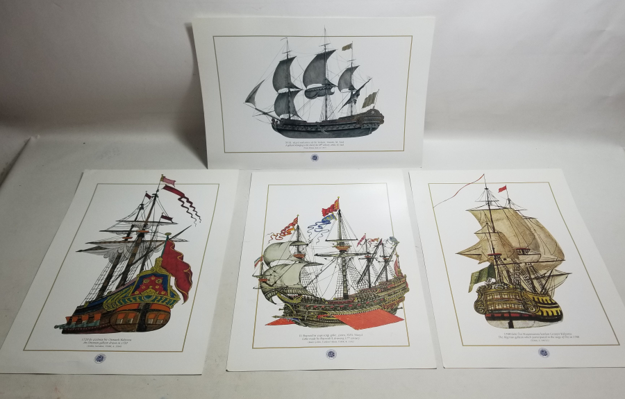 KUŞEKAĞIDA BASILMIŞ OSMANLI KALYON GÖRSELLİ