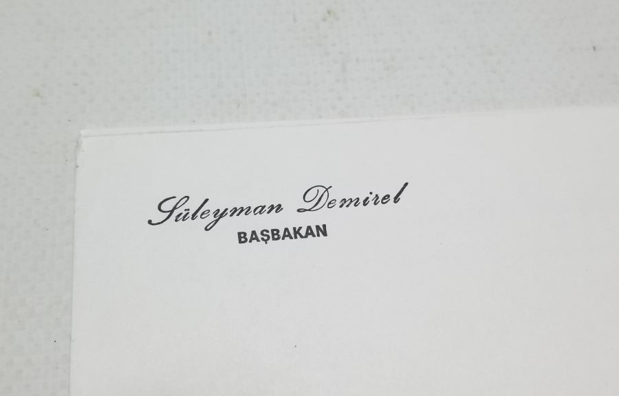 BAŞBAKAN SÜLEYMAN İMZALI BAYRAM TEBRİK KARTI