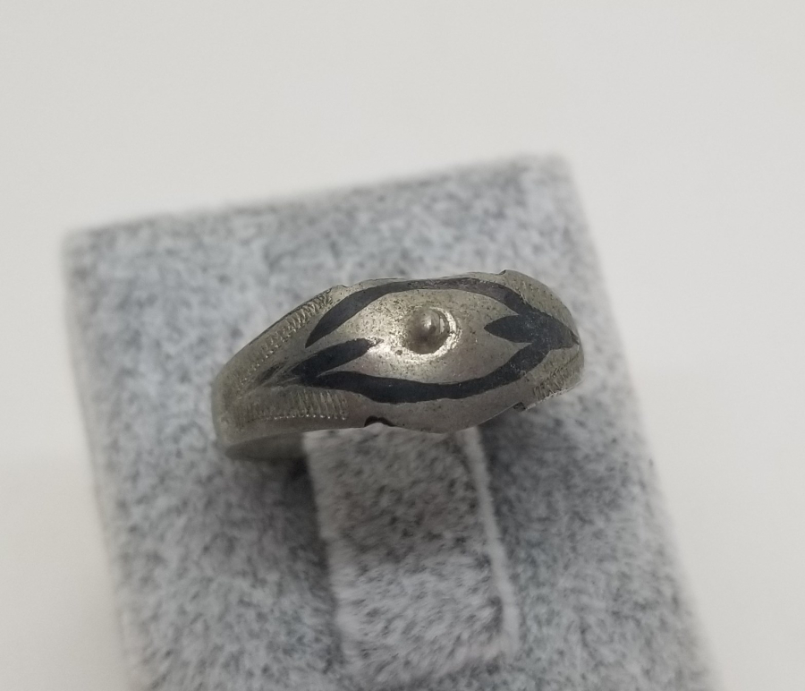 OSMANLI DÖNEMİ VAN ERMENİ USTA YAPIMI GÜMÜŞ NAZAR YÜZÜĞÜ