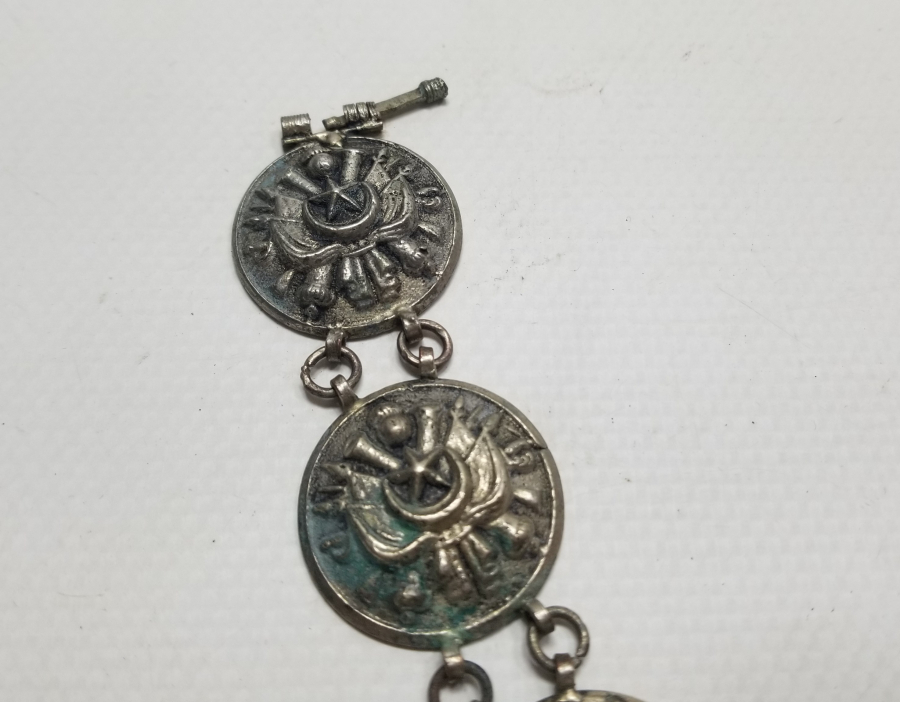 OSMANLI DEVLET ARMALI PARÇALARDAN YAPILMIŞ ÇOK NADİR BİLEZİK - BİLEKLİK