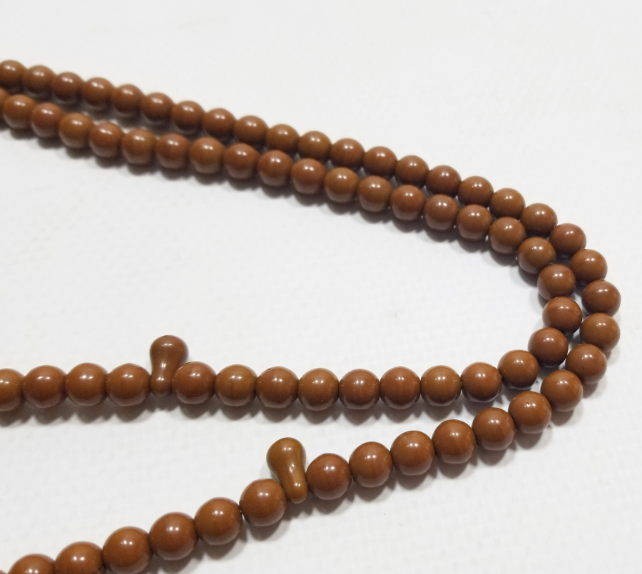 OSMANLI DÖNEMİ MERCANİ RENKTE 99LUK BEYKOZ NAMAZ TESPİHİ