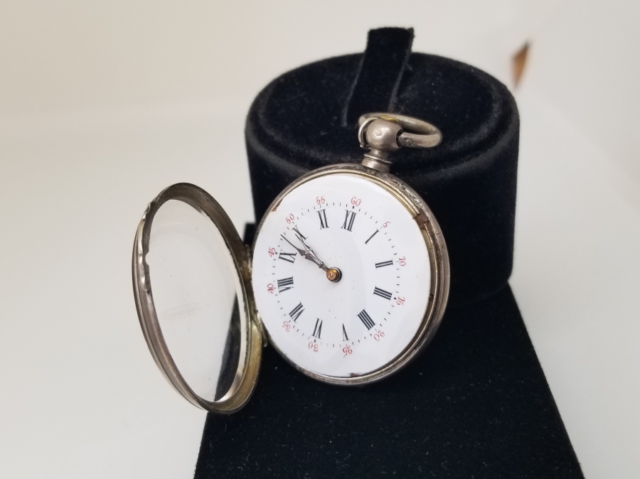 ARKADAN KURMALI GÜMÜŞ KASA OSMANLI DÖNEMİ CEP SAATİ