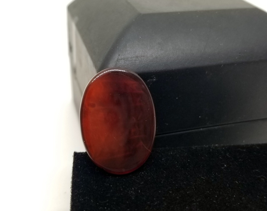 AKİK ÜZERİ EL KAZIMA TILSIMLI BÜYÜK BOY YÜZÜK KAŞI