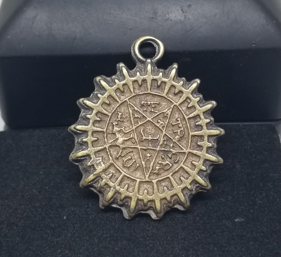 MÜHRÜ SÜLEYMAN GÖRSELLİ NAZAR TILSIMLI BİJUTERİ KOLYE UCU