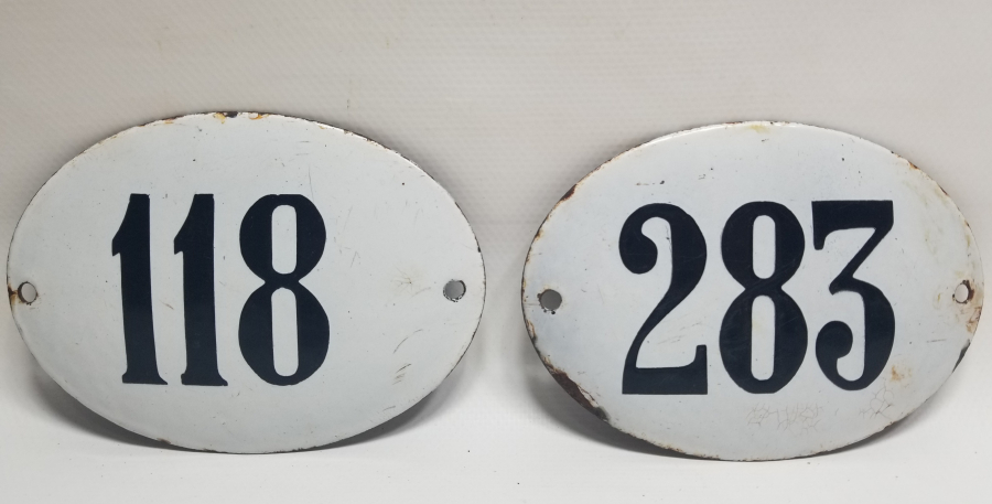 EL YAZMA ANTİKA EMAYE KAPI NUMARALARI