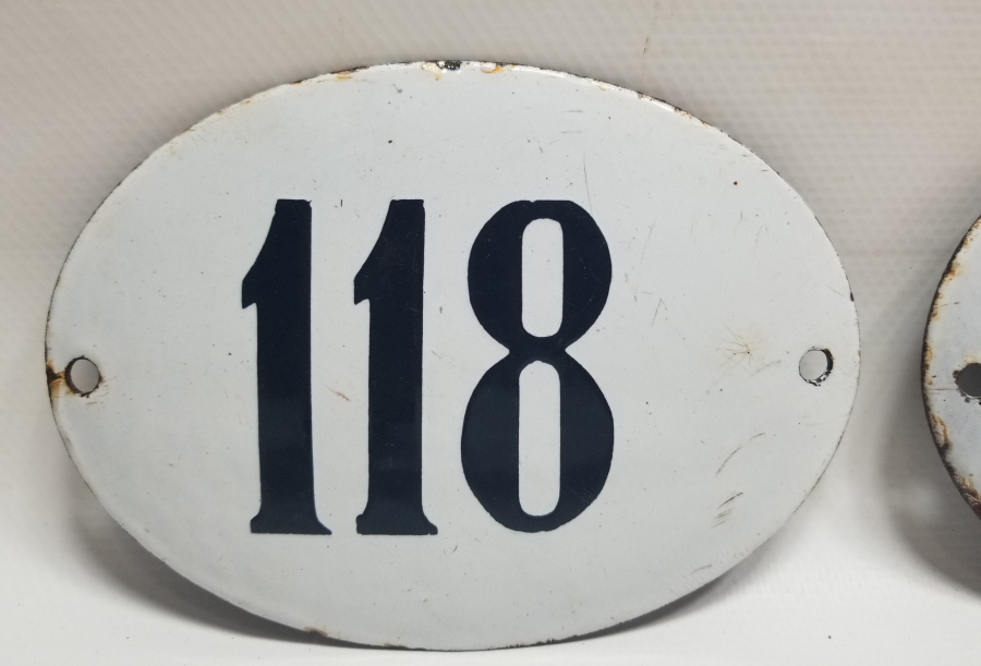 EL YAZMA ANTİKA EMAYE KAPI NUMARALARI