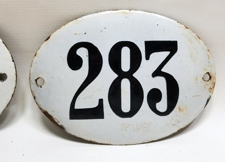 EL YAZMA ANTİKA EMAYE KAPI NUMARALARI