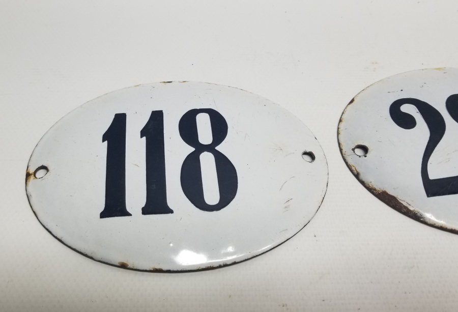 EL YAZMA ANTİKA EMAYE KAPI NUMARALARI