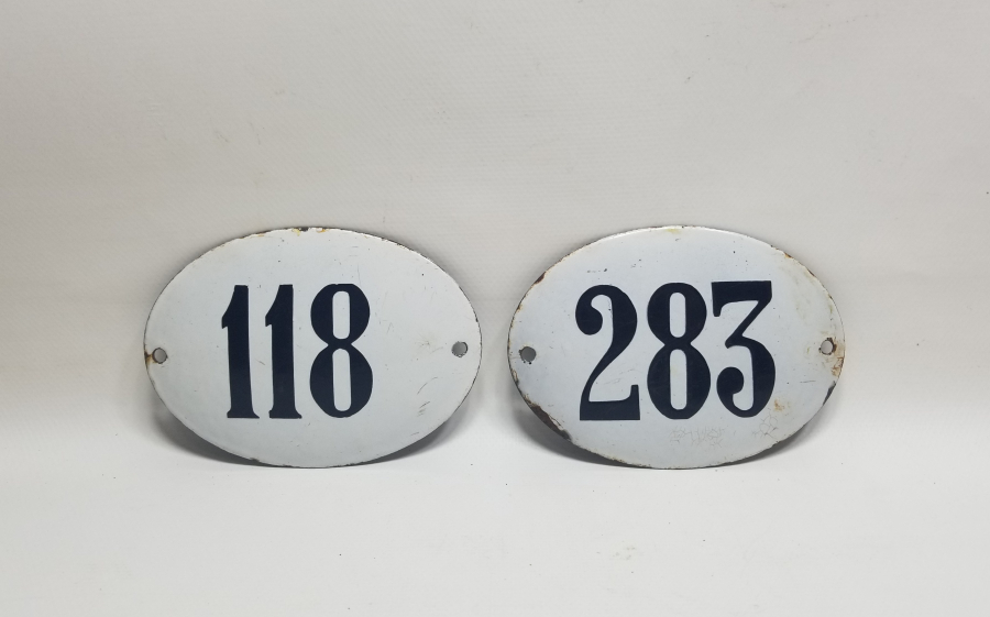 EL YAZMA ANTİKA EMAYE KAPI NUMARALARI