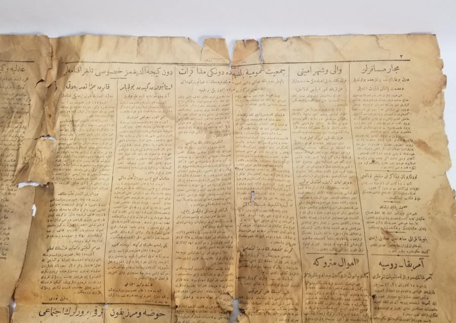 1925 TARİHLİ OSMANLICA YAZILI TANİN GAZETESİ