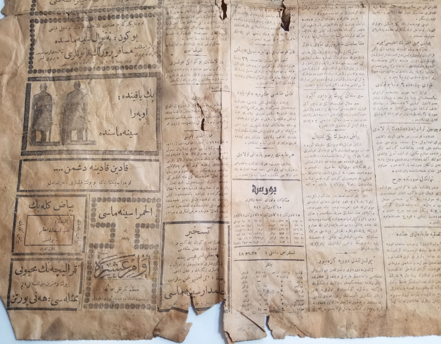 1925 TARİHLİ OSMANLICA YAZILI TANİN GAZETESİ