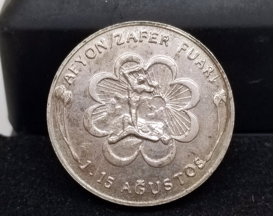 AFYON ZAFER FUARI ANISINA BASILMIŞ NADİR GÜMÜŞ HATIRA PARA