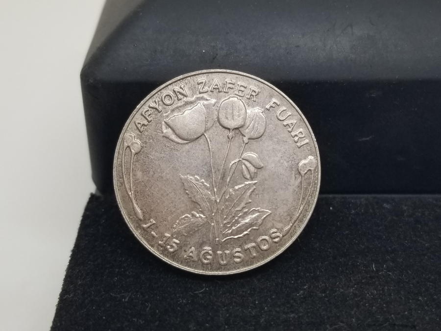 AFYON ZAFER FUARI ANISINA BASILMIŞ NADİR GÜMÜŞ HATIRA PARA