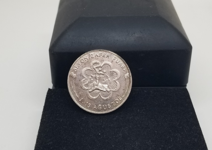 AFYON ZAFER FUARI ANISINA BASILMIŞ NADİR GÜMÜŞ HATIRA PARA