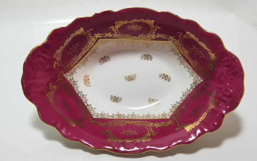 ÜZERİ ALTIN VARAKLI NADİR LİMOGES JARDİNYER