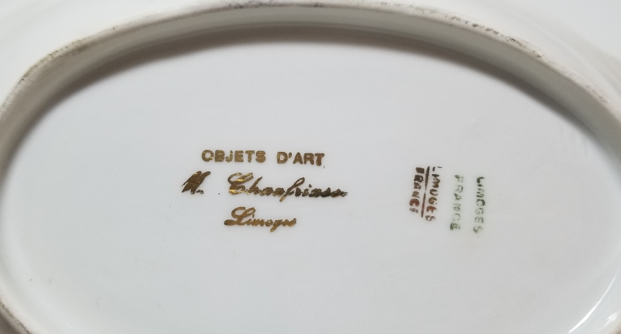 ÜZERİ ALTIN VARAKLI NADİR LİMOGES JARDİNYER