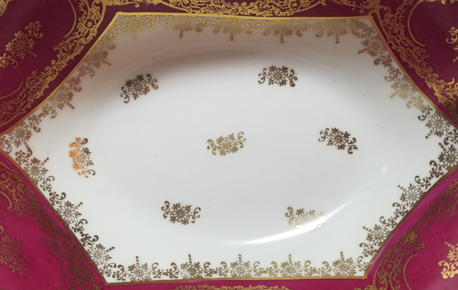 ÜZERİ ALTIN VARAKLI NADİR LİMOGES JARDİNYER