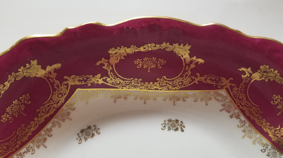 ÜZERİ ALTIN VARAKLI NADİR LİMOGES JARDİNYER