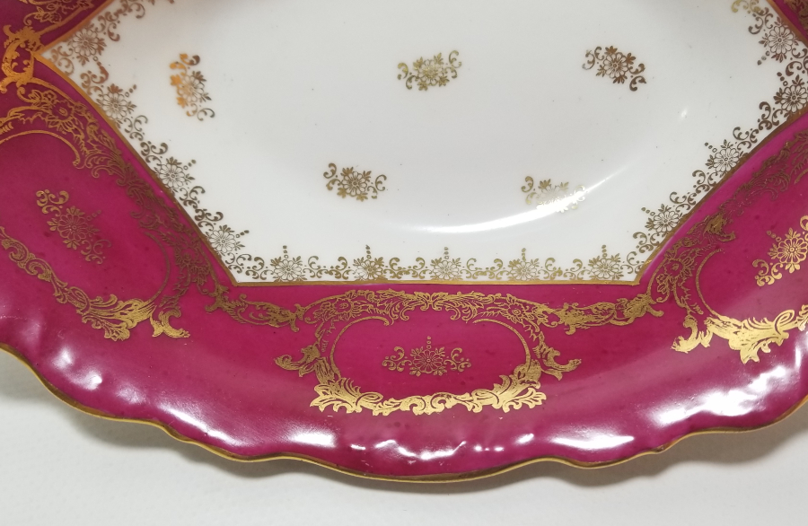 ÜZERİ ALTIN VARAKLI NADİR LİMOGES JARDİNYER