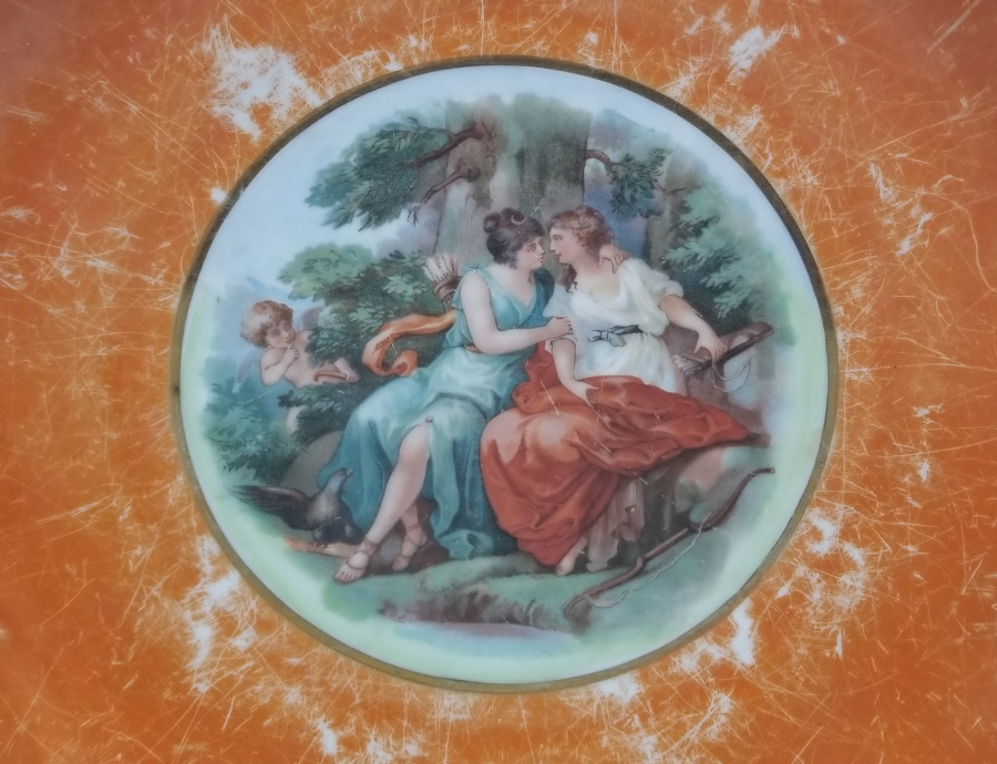 BAZAR DU LEVANT PERA DAMGALI OSMANLI DÖNEMİ PORSELEN JARDİNYER - MEYVELİK