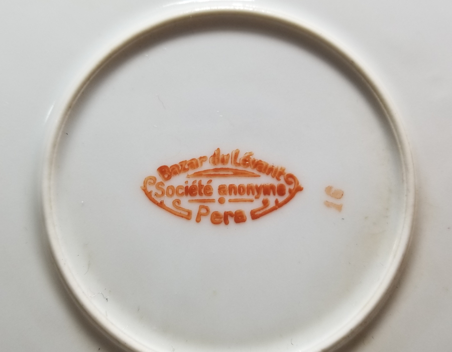 BAZAR DU LEVANT PERA DAMGALI OSMANLI DÖNEMİ PORSELEN JARDİNYER - MEYVELİK