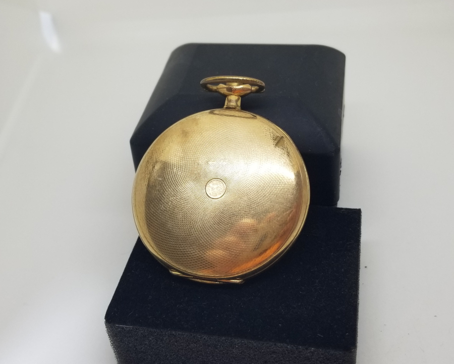 18 AYAR ALTIN KAPLAMA ANTİKA AMERİKAN CEP SAATİ KASASI