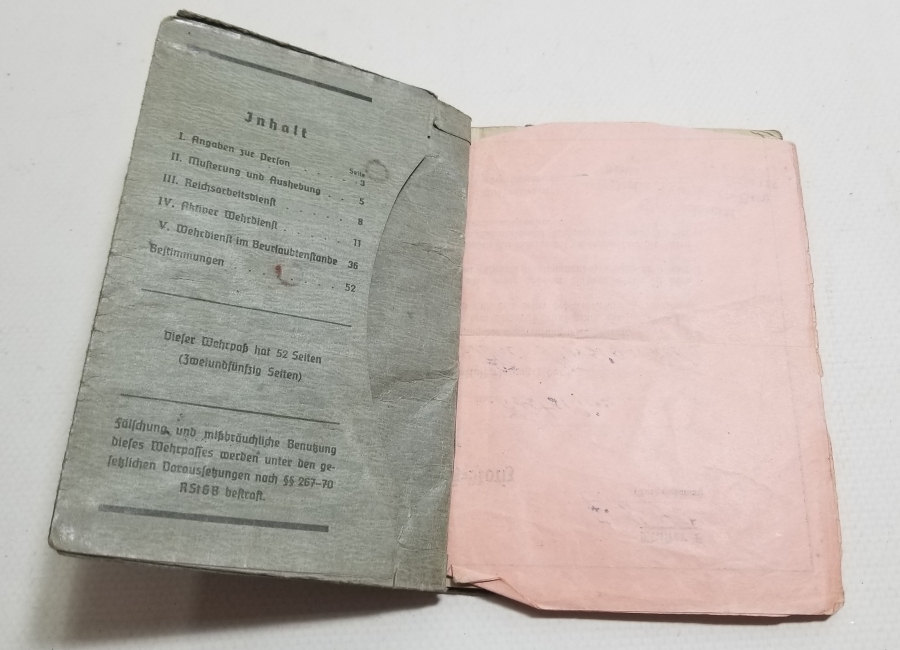 2. DÜNYA SAVAŞI DÖNEMİ ASKER KİMLİĞİ - ASKER KİMLİK DEFTERİ