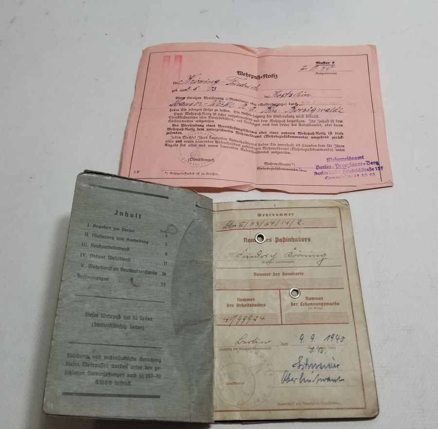 2. DÜNYA SAVAŞI DÖNEMİ ASKER KİMLİĞİ - ASKER KİMLİK DEFTERİ