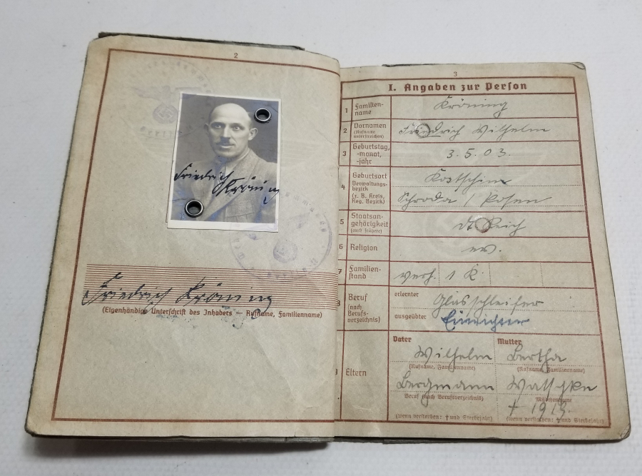 2. DÜNYA SAVAŞI DÖNEMİ ASKER KİMLİĞİ - ASKER KİMLİK DEFTERİ