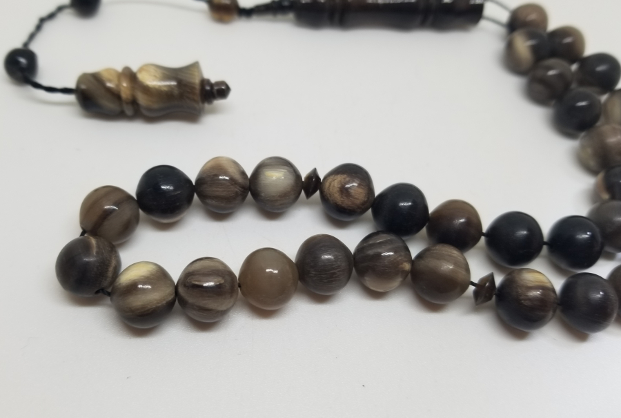 BUFALO BOYNUZUNDAN YAPILMIŞ USTA İŞİ 33LÜK TESPİH