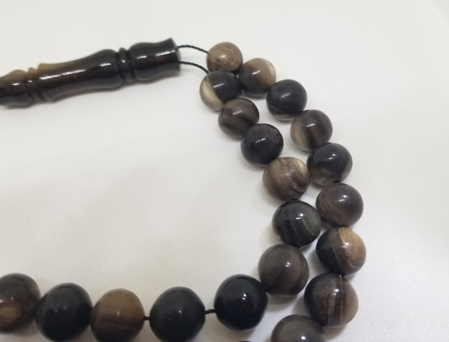 BUFALO BOYNUZUNDAN YAPILMIŞ USTA İŞİ 33LÜK TESPİH